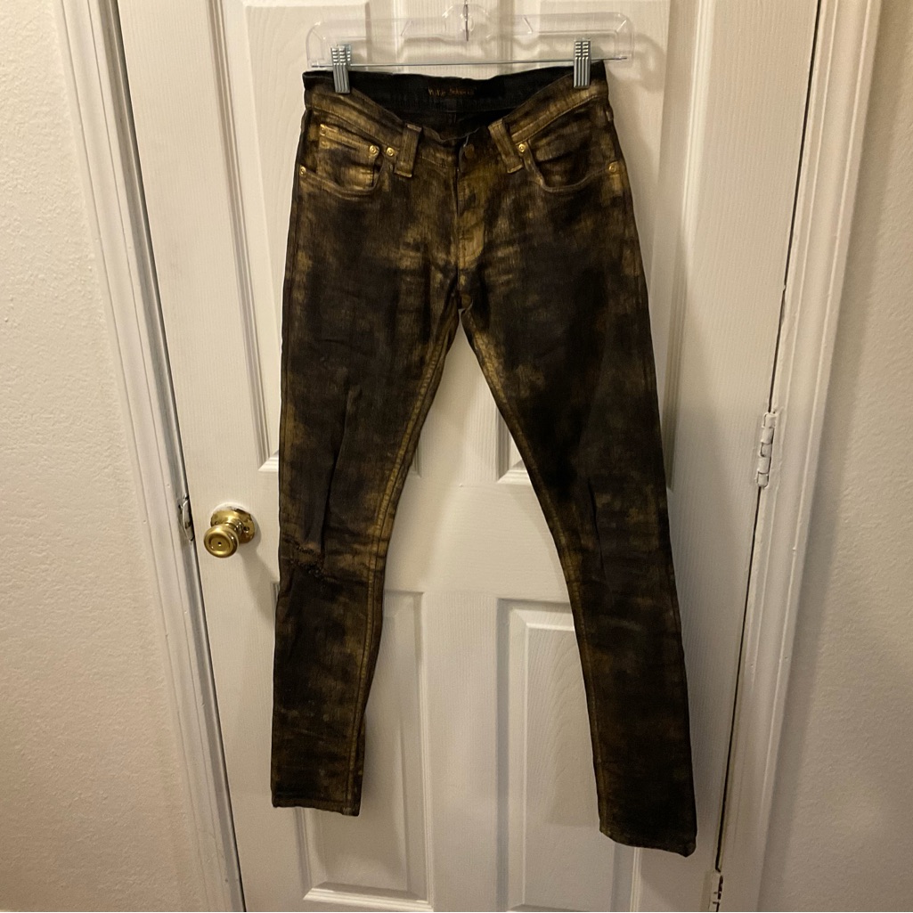 Nudie Jeans Men's Black And Brown Made In Italy. Unisex Jeans.